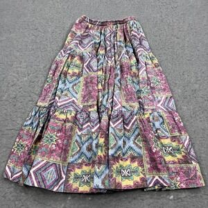 VTG Rockmount Ranch Wear Skirt Womens Small Aztec Multi Western Square Dance USA